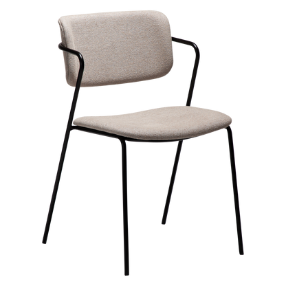 [var:Bezug=Kaschmir Bouclé-Stoff mit schwarzen Beinen] ZED Stuhl