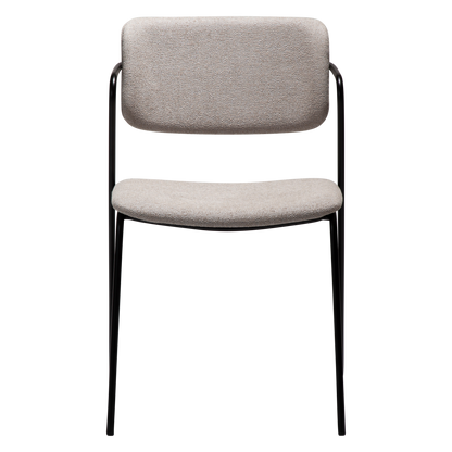 [var:Bezug=Kaschmir Bouclé-Stoff mit schwarzen Beinen] ZED Stuhl