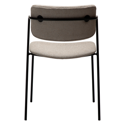 [var:Bezug=Kaschmir Bouclé-Stoff mit schwarzen Beinen] ZED Stuhl