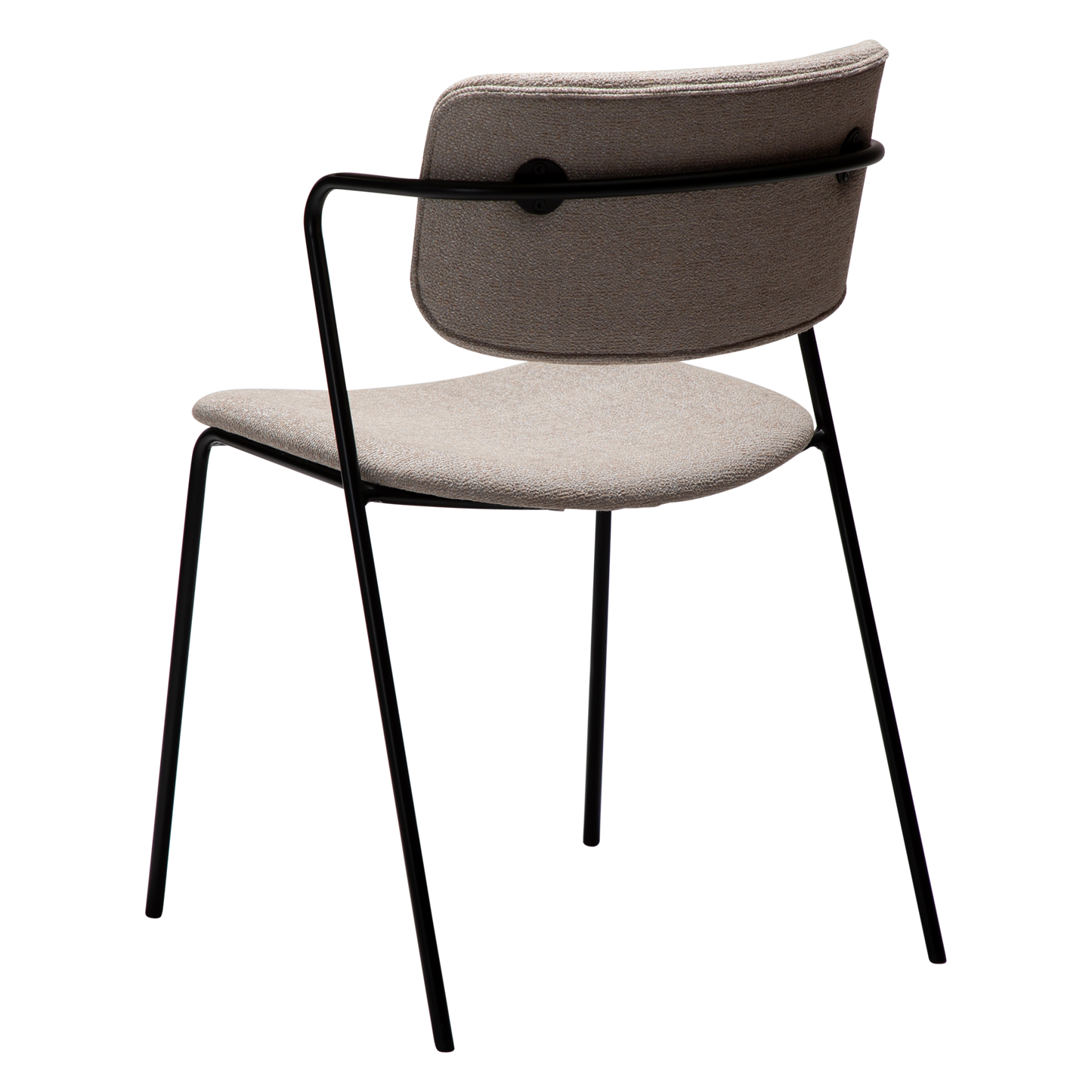 [var:Bezug=Kaschmir Bouclé-Stoff mit schwarzen Beinen] ZED Stuhl