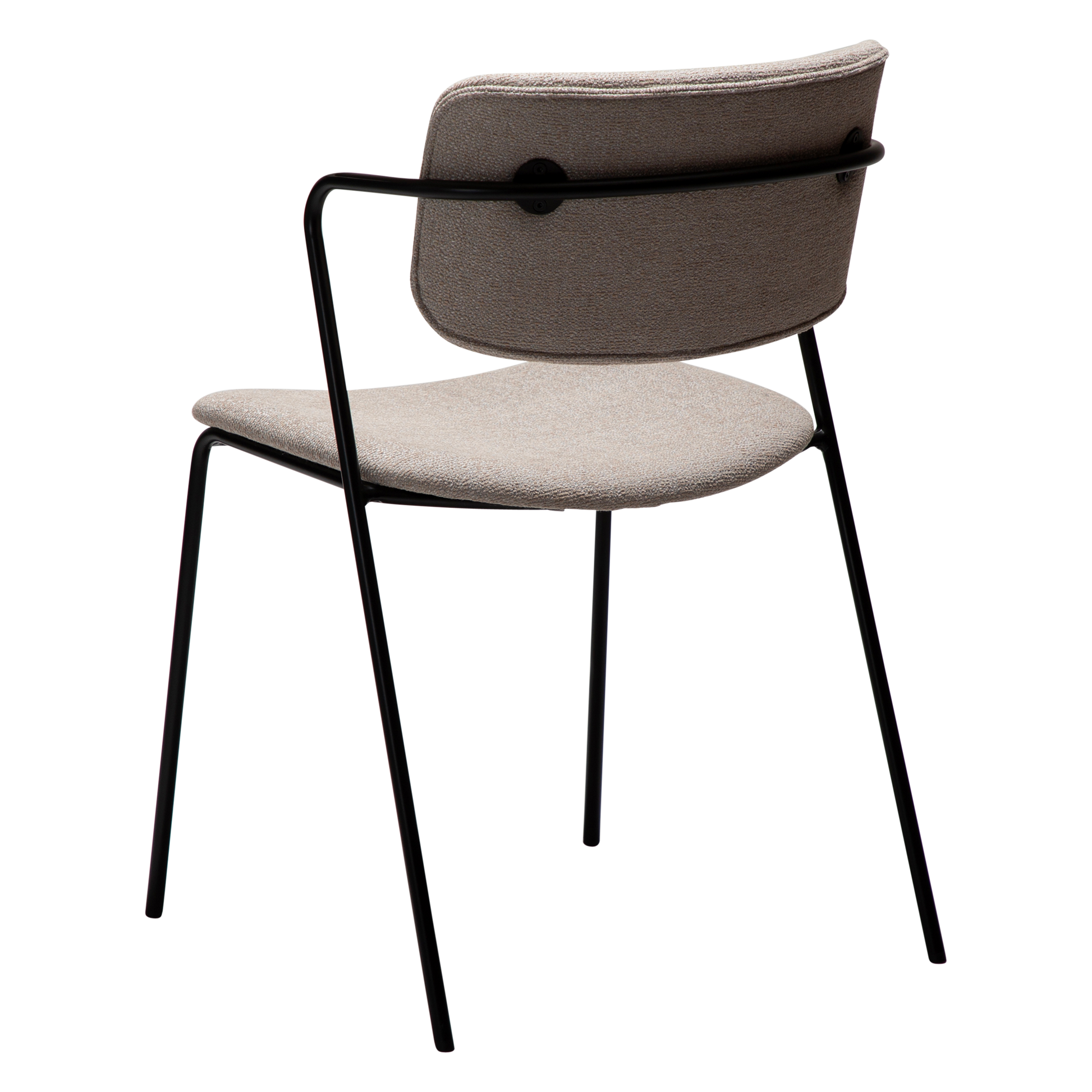[var:Bezug=Kaschmir Bouclé-Stoff mit schwarzen Beinen] ZED Stuhl