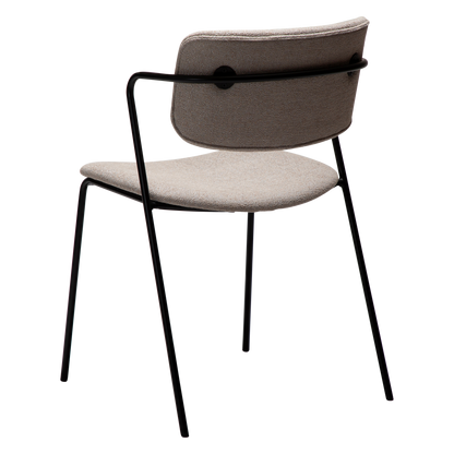 [var:Bezug=Kaschmir Bouclé-Stoff mit schwarzen Beinen] ZED Stuhl