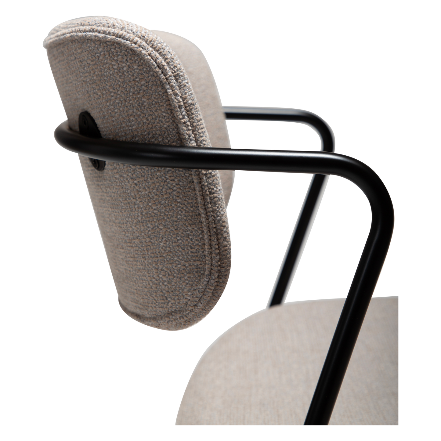 [var:Bezug=Kaschmir Bouclé-Stoff mit schwarzen Beinen] ZED Stuhl