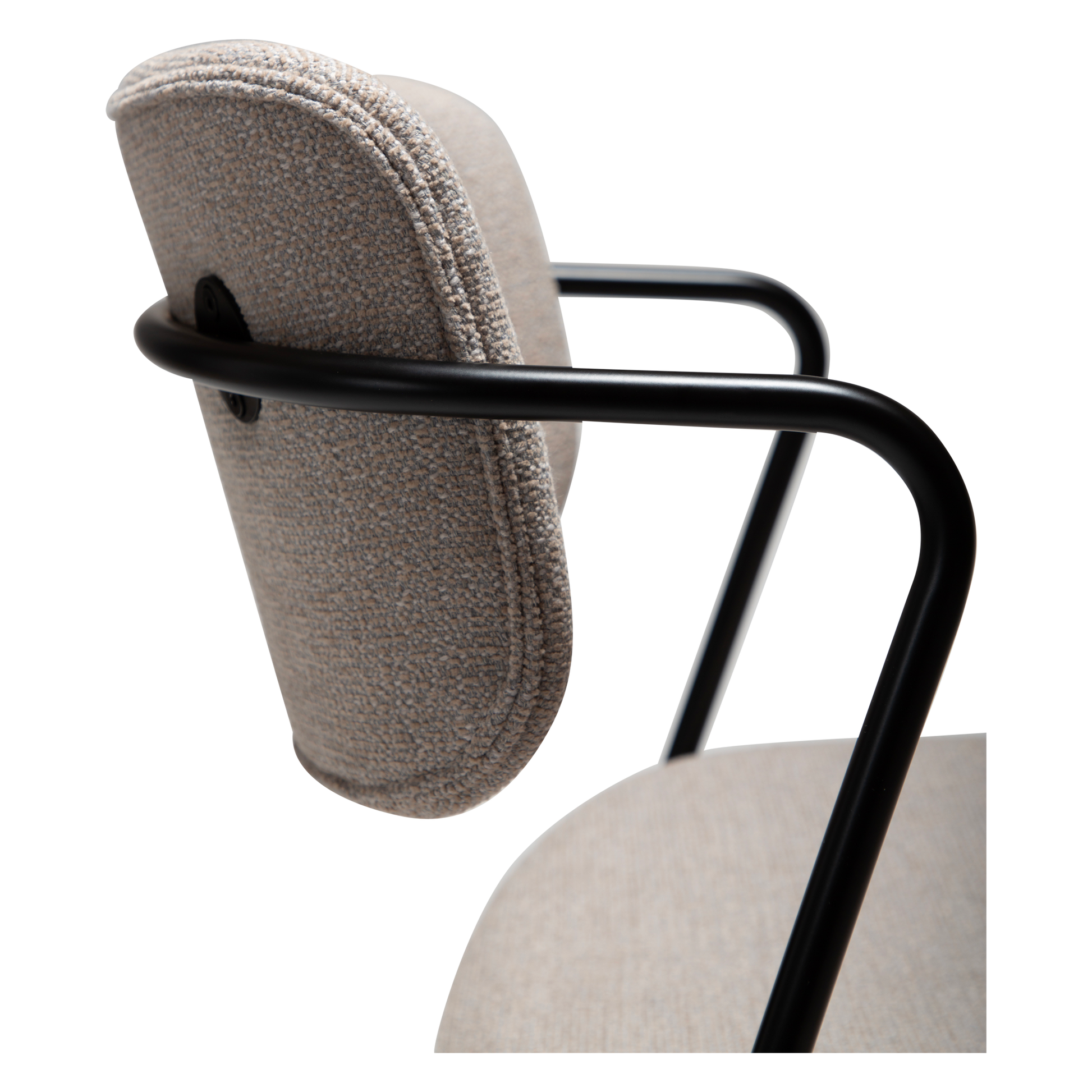 [var:Bezug=Kaschmir Bouclé-Stoff mit schwarzen Beinen] ZED Stuhl