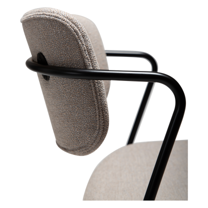 [var:Bezug=Kaschmir Bouclé-Stoff mit schwarzen Beinen] ZED Stuhl