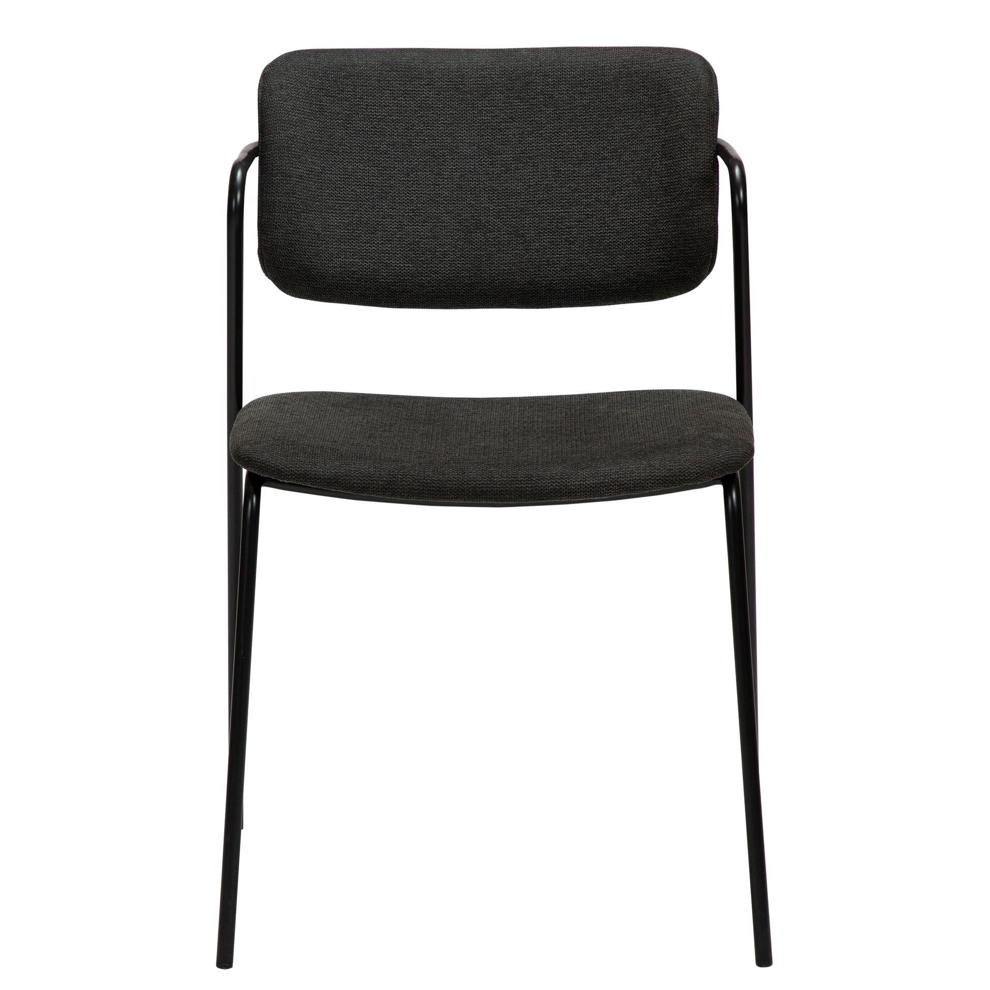 [var:Bezug=Crow schwarzer Stoff mit schwarzen Beinen] ZED Stuhl