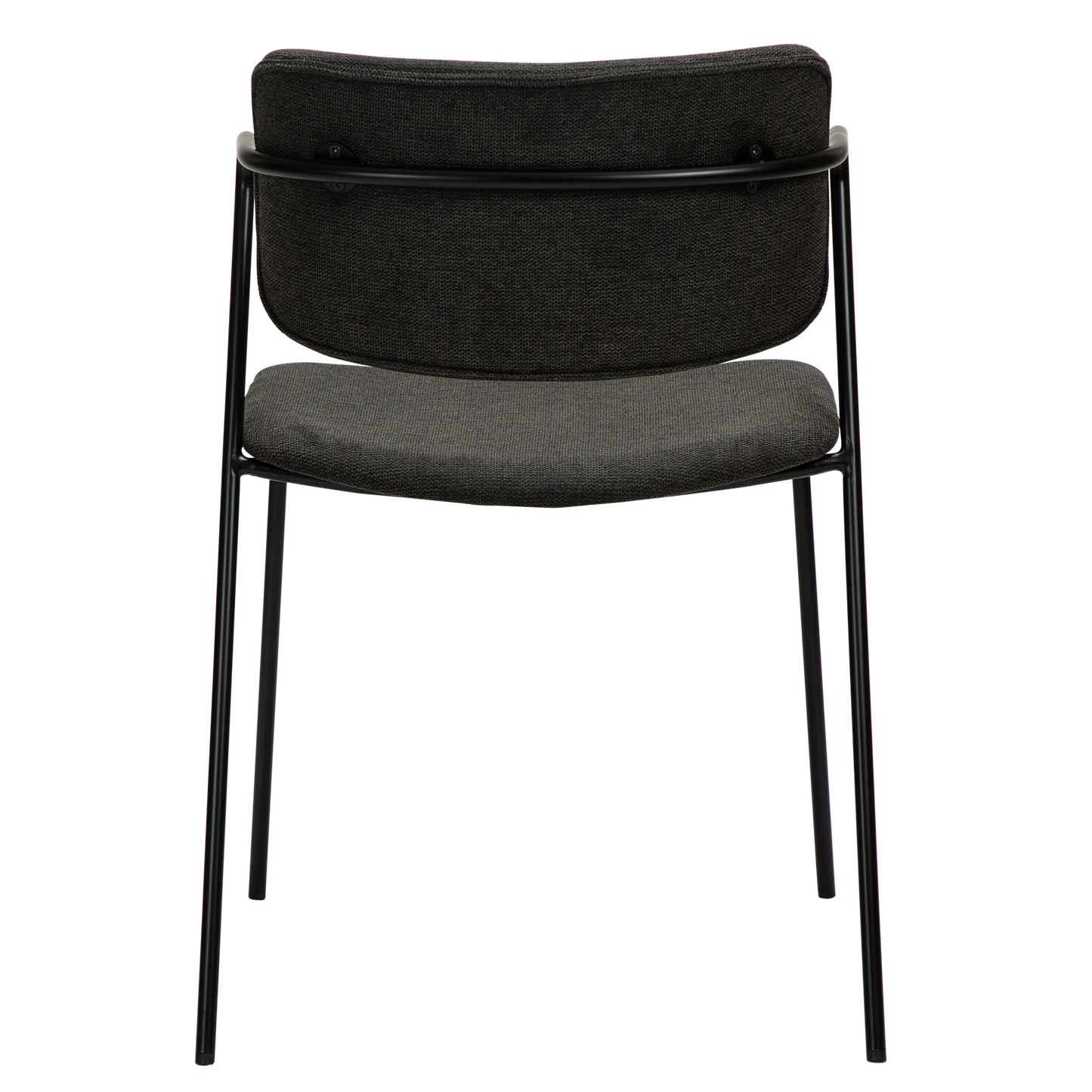 [var:Bezug=Crow schwarzer Stoff mit schwarzen Beinen] ZED Stuhl