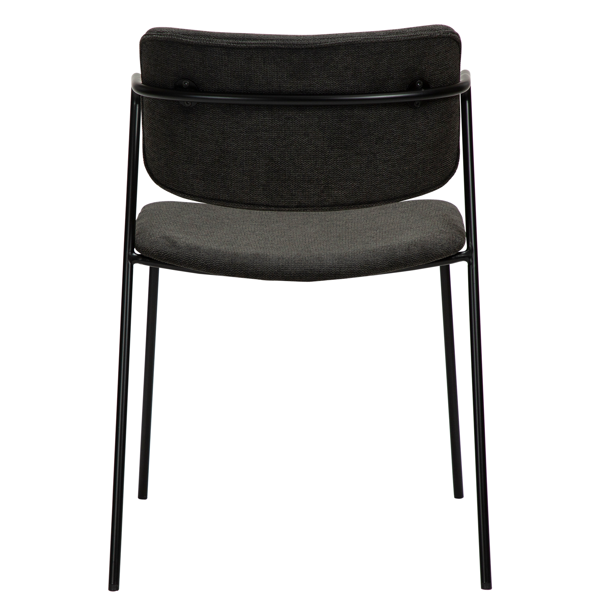 [var:Bezug=Crow schwarzer Stoff mit schwarzen Beinen] ZED Stuhl