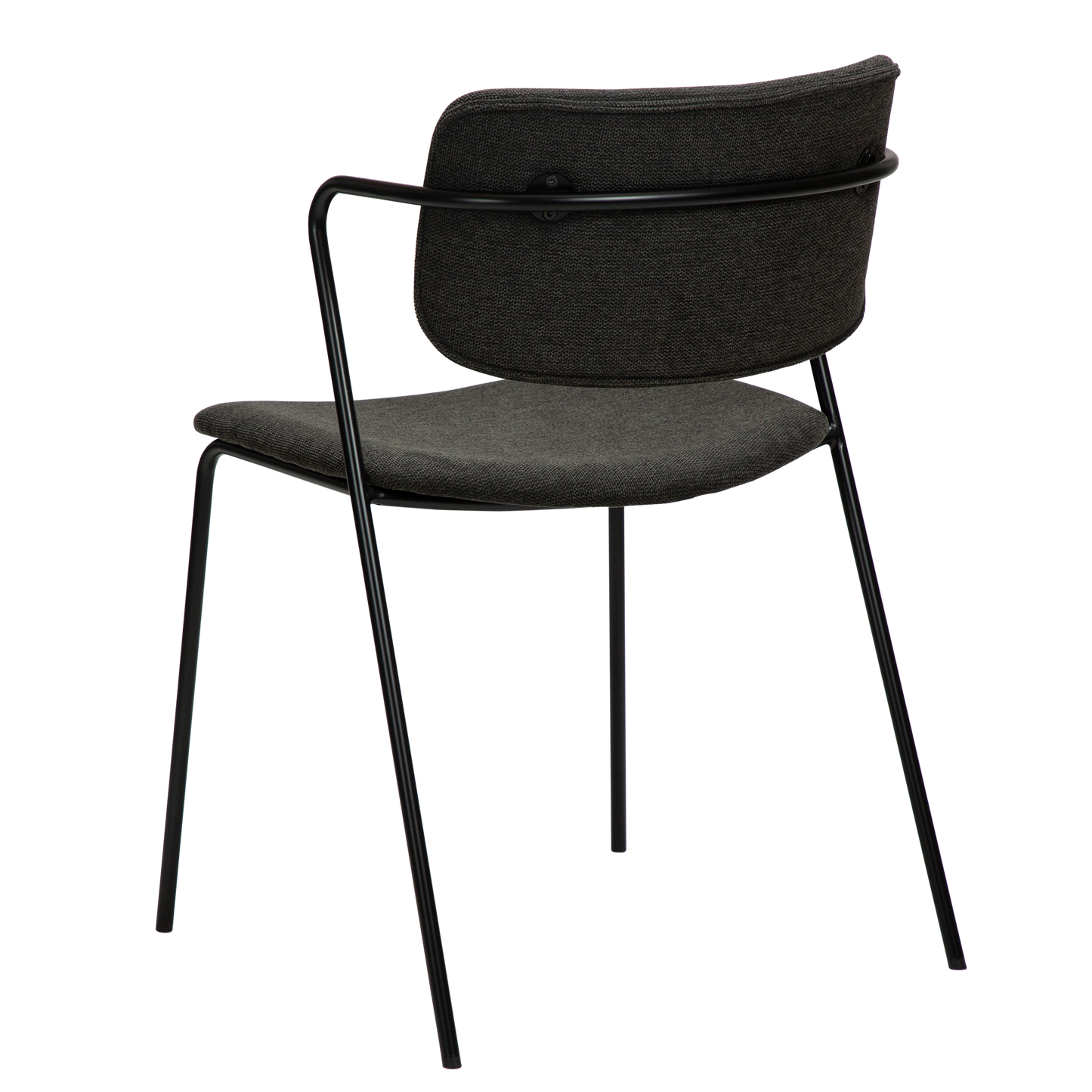 [var:Bezug=Crow schwarzer Stoff mit schwarzen Beinen] ZED Stuhl