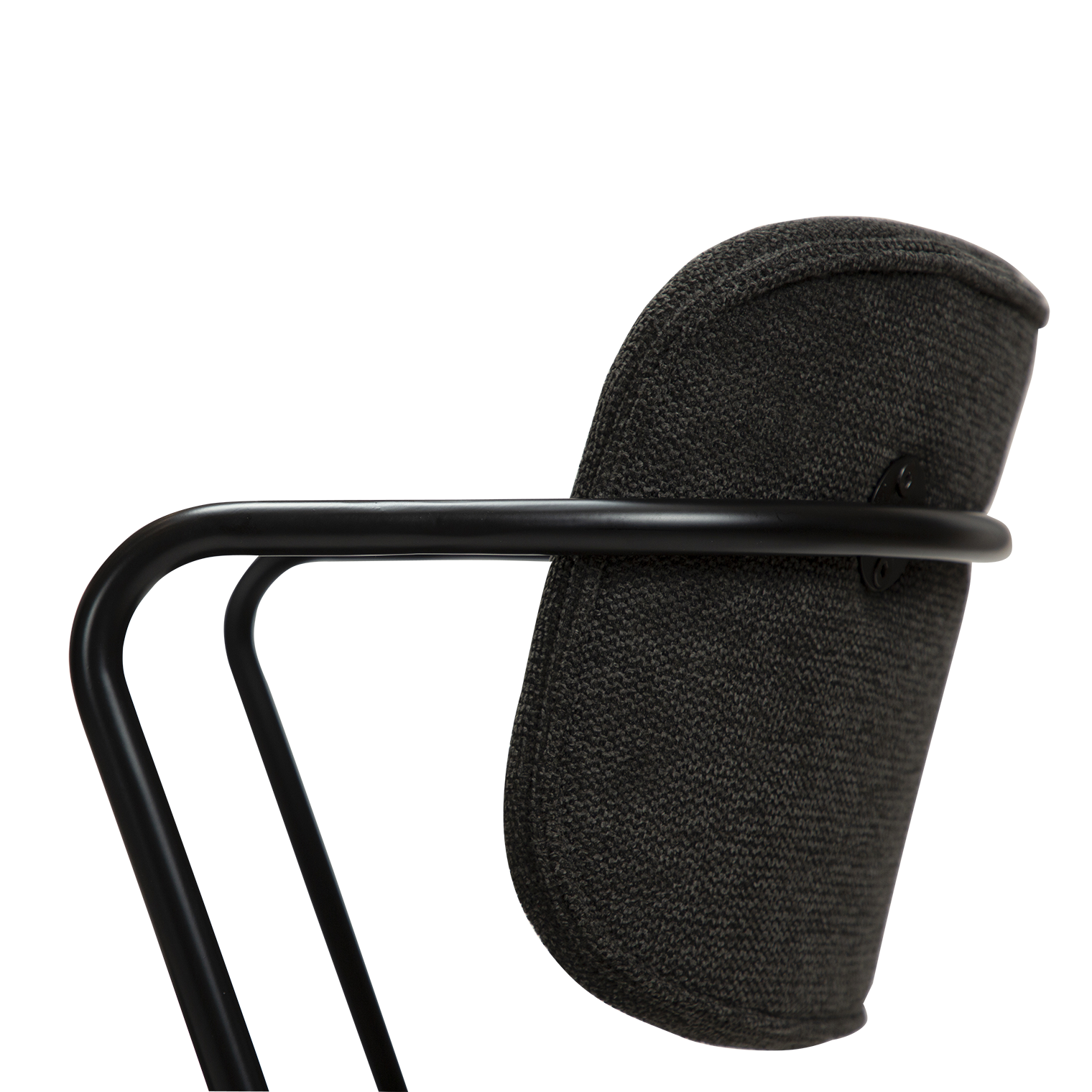 [var:Bezug=Crow schwarzer Stoff mit schwarzen Beinen] ZED Stuhl