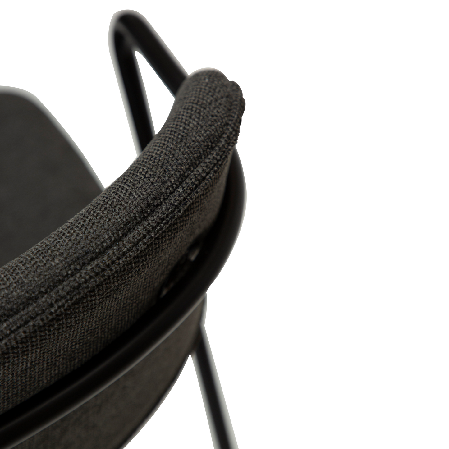 [var:Bezug=Crow schwarzer Stoff mit schwarzen Beinen] ZED Stuhl