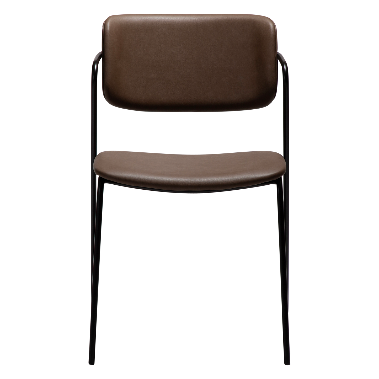 [var:Bezug=Hauptbraunes Kunstleder mit schwarzen Beinen] ZED Stuhl