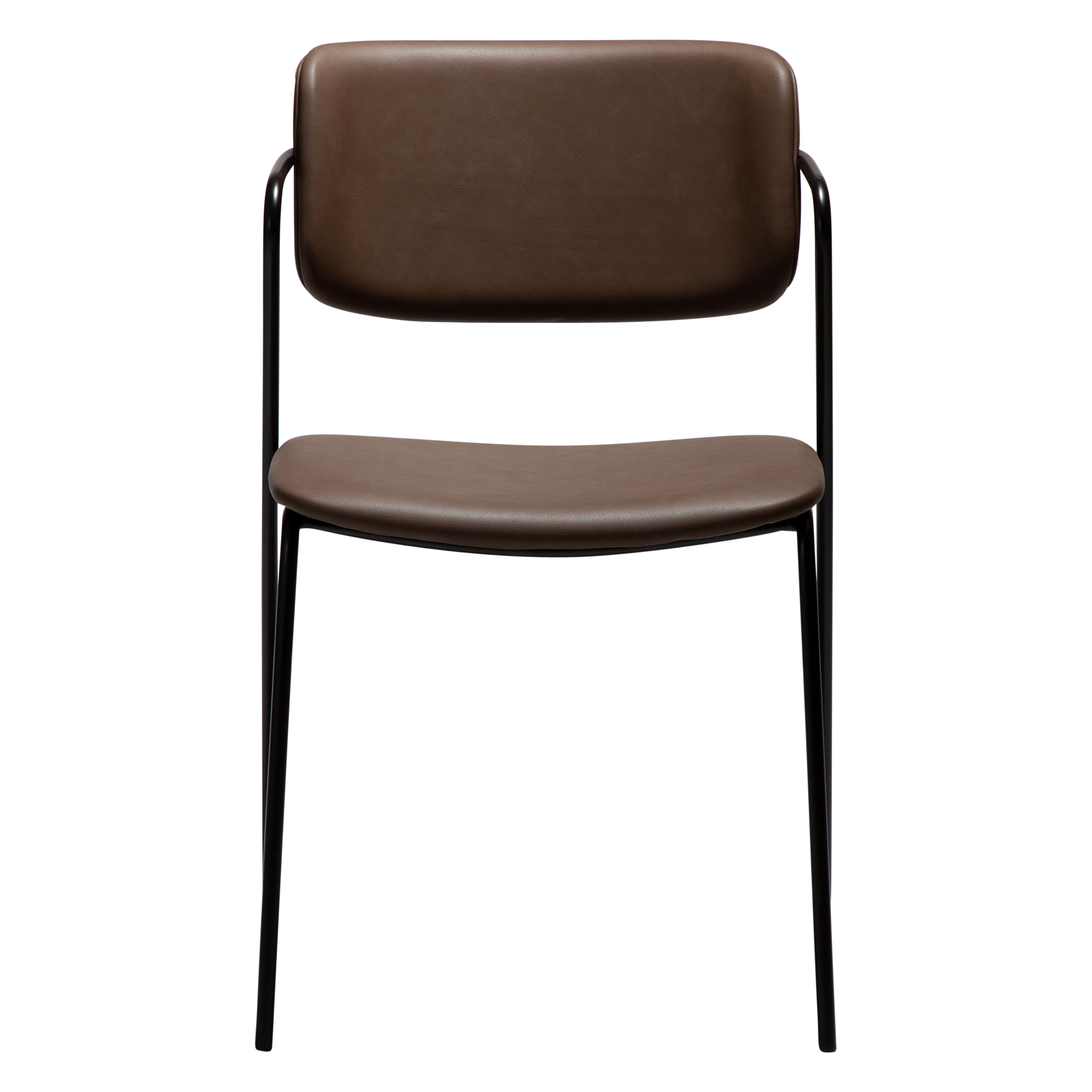 [var:Bezug=Hauptbraunes Kunstleder mit schwarzen Beinen] ZED Stuhl