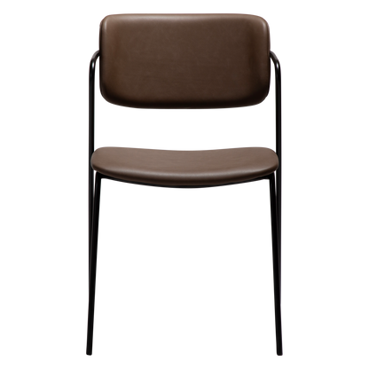 [var:Bezug=Hauptbraunes Kunstleder mit schwarzen Beinen] ZED Stuhl