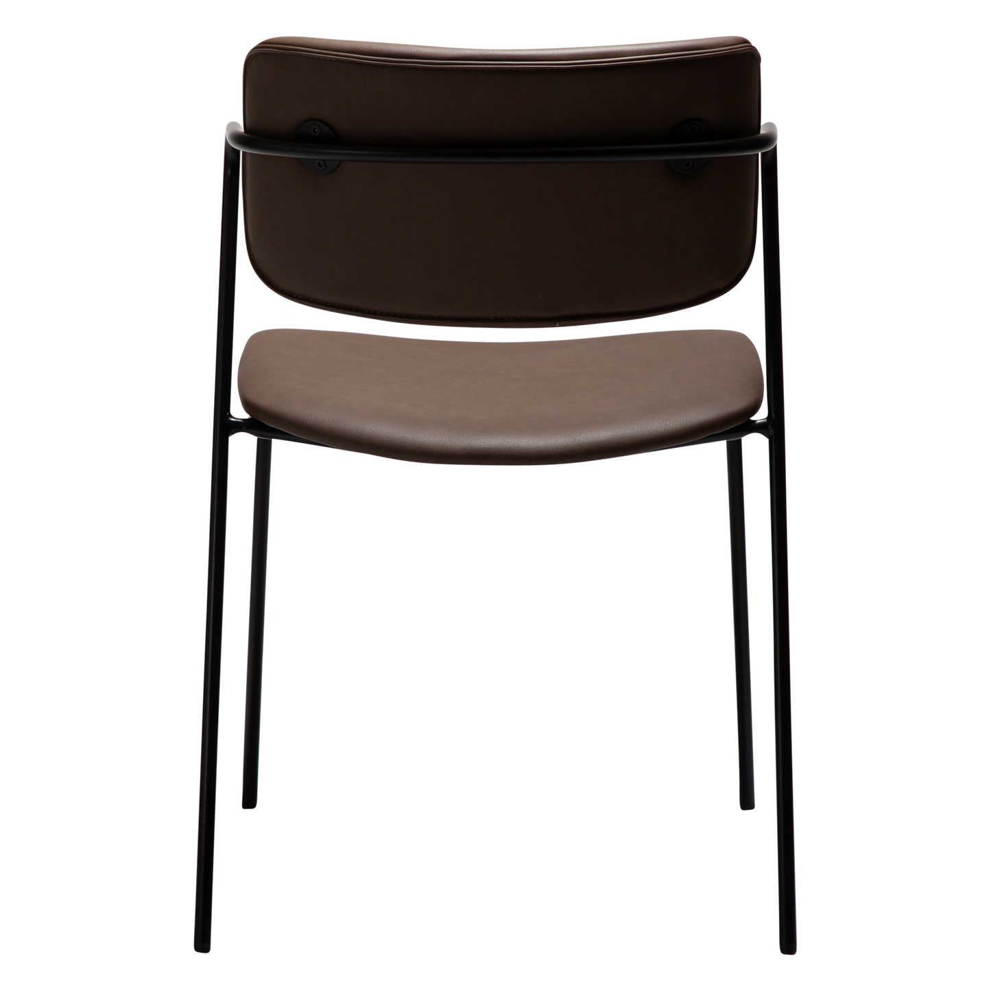 [var:Bezug=Hauptbraunes Kunstleder mit schwarzen Beinen] ZED Stuhl