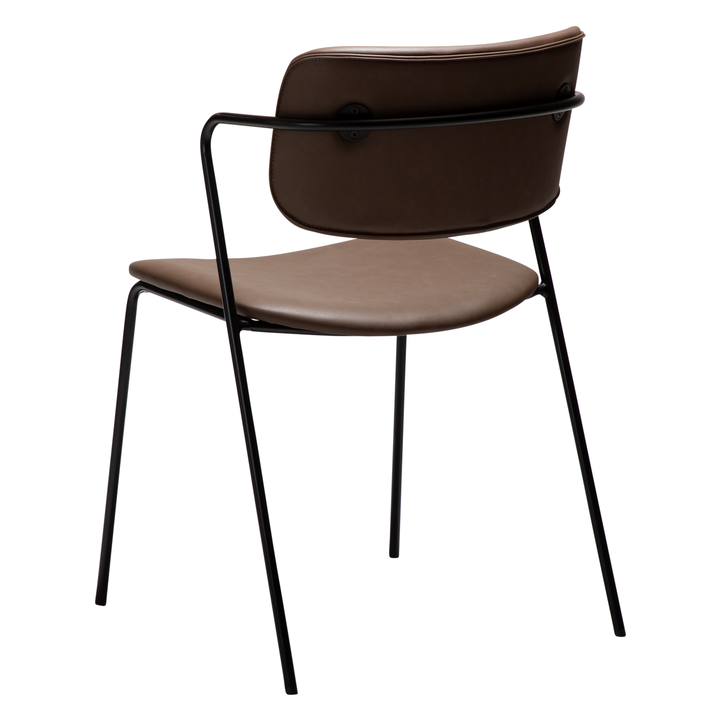 [var:Bezug=Hauptbraunes Kunstleder mit schwarzen Beinen] ZED Stuhl