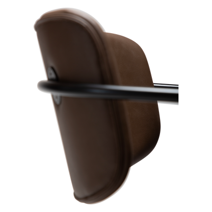 [var:Bezug=Hauptbraunes Kunstleder mit schwarzen Beinen] ZED Stuhl