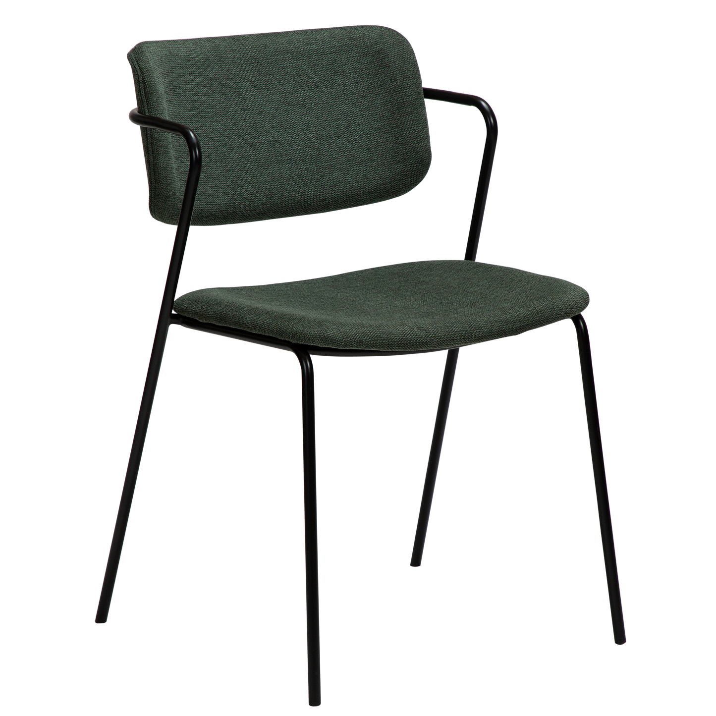 [var:Bezug=Salbeigrüner Stoff mit schwarzen Beinen] ZED Stuhl