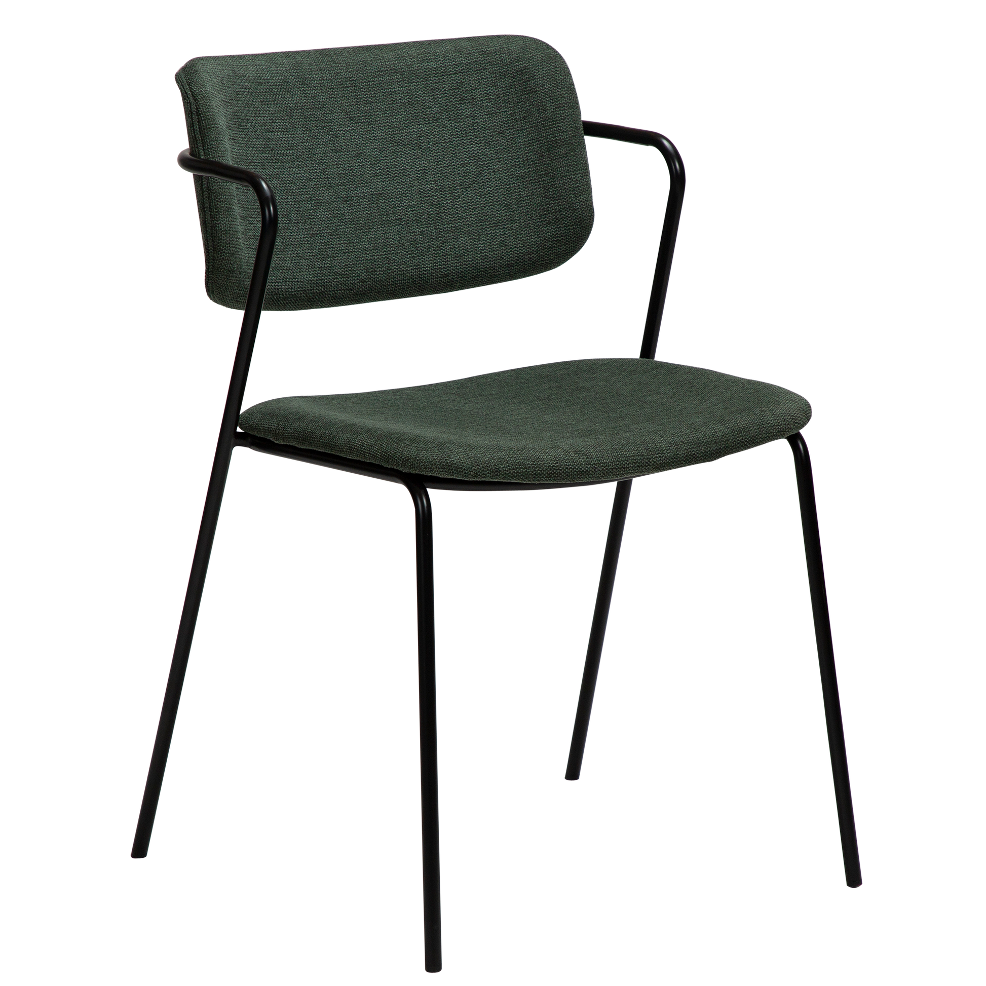 [var:Bezug=Salbeigrüner Stoff mit schwarzen Beinen] ZED Stuhl