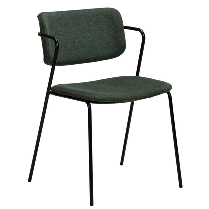 [var:Bezug=Salbeigrüner Stoff mit schwarzen Beinen] ZED Stuhl