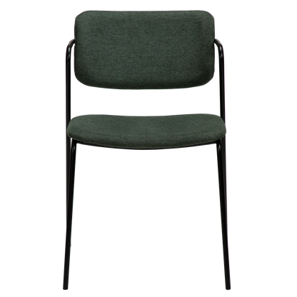 [var:Bezug=Salbeigrüner Stoff mit schwarzen Beinen] ZED Stuhl