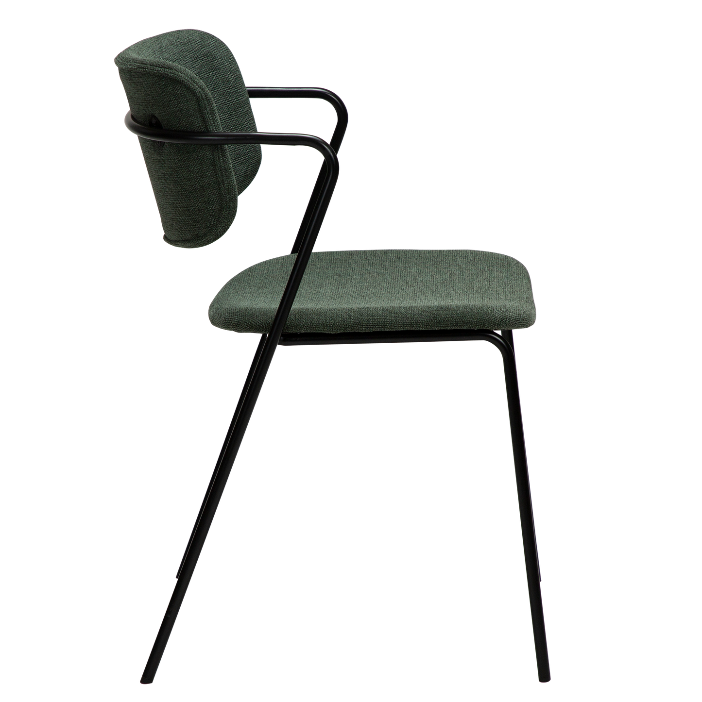 [var:Bezug=Salbeigrüner Stoff mit schwarzen Beinen] ZED Stuhl
