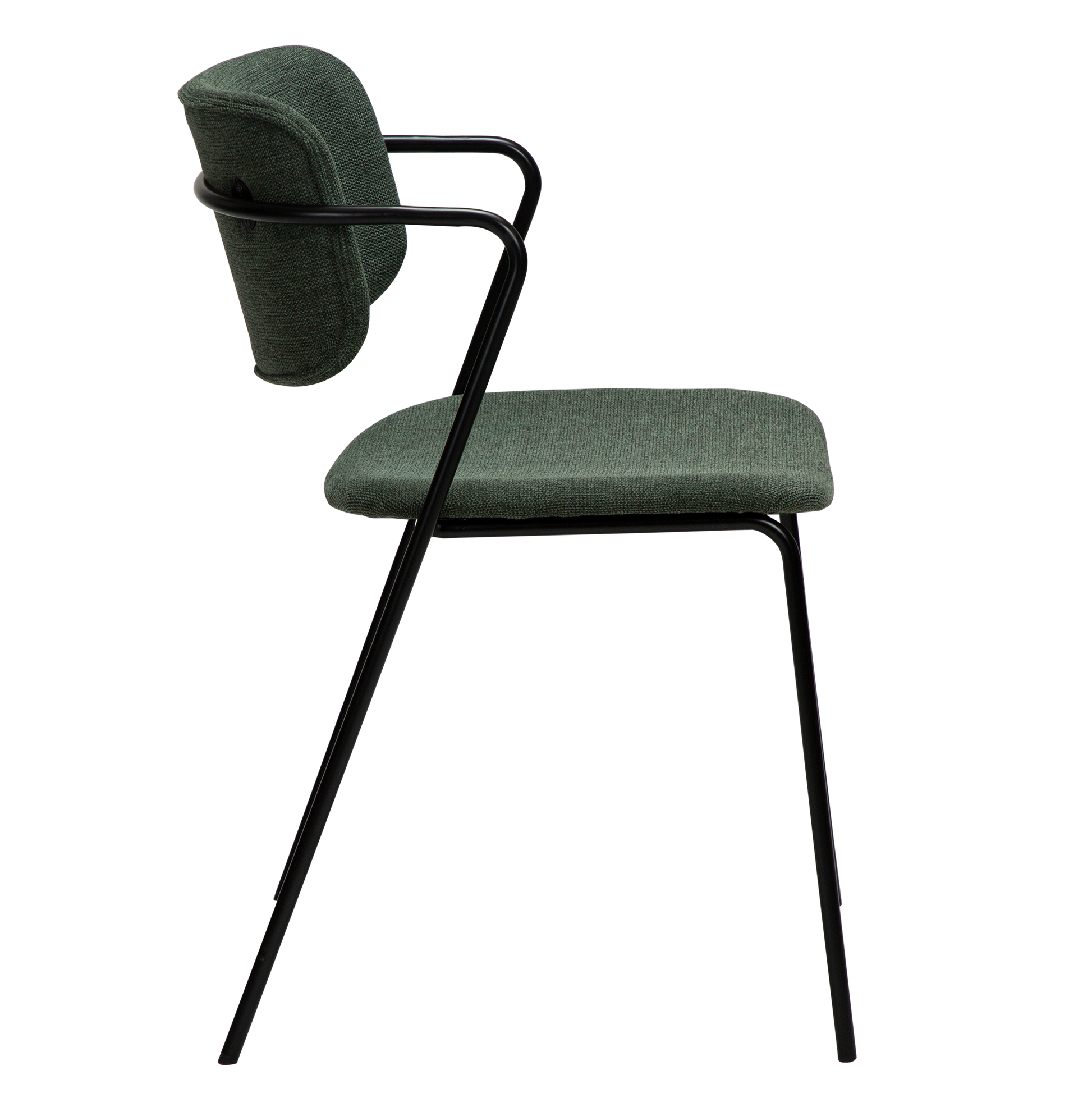 [var:Bezug=Salbeigrüner Stoff mit schwarzen Beinen] ZED Stuhl