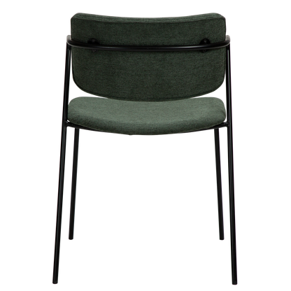 [var:Bezug=Salbeigrüner Stoff mit schwarzen Beinen] ZED Stuhl