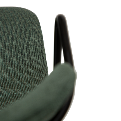 [var:Bezug=Salbeigrüner Stoff mit schwarzen Beinen] ZED Stuhl