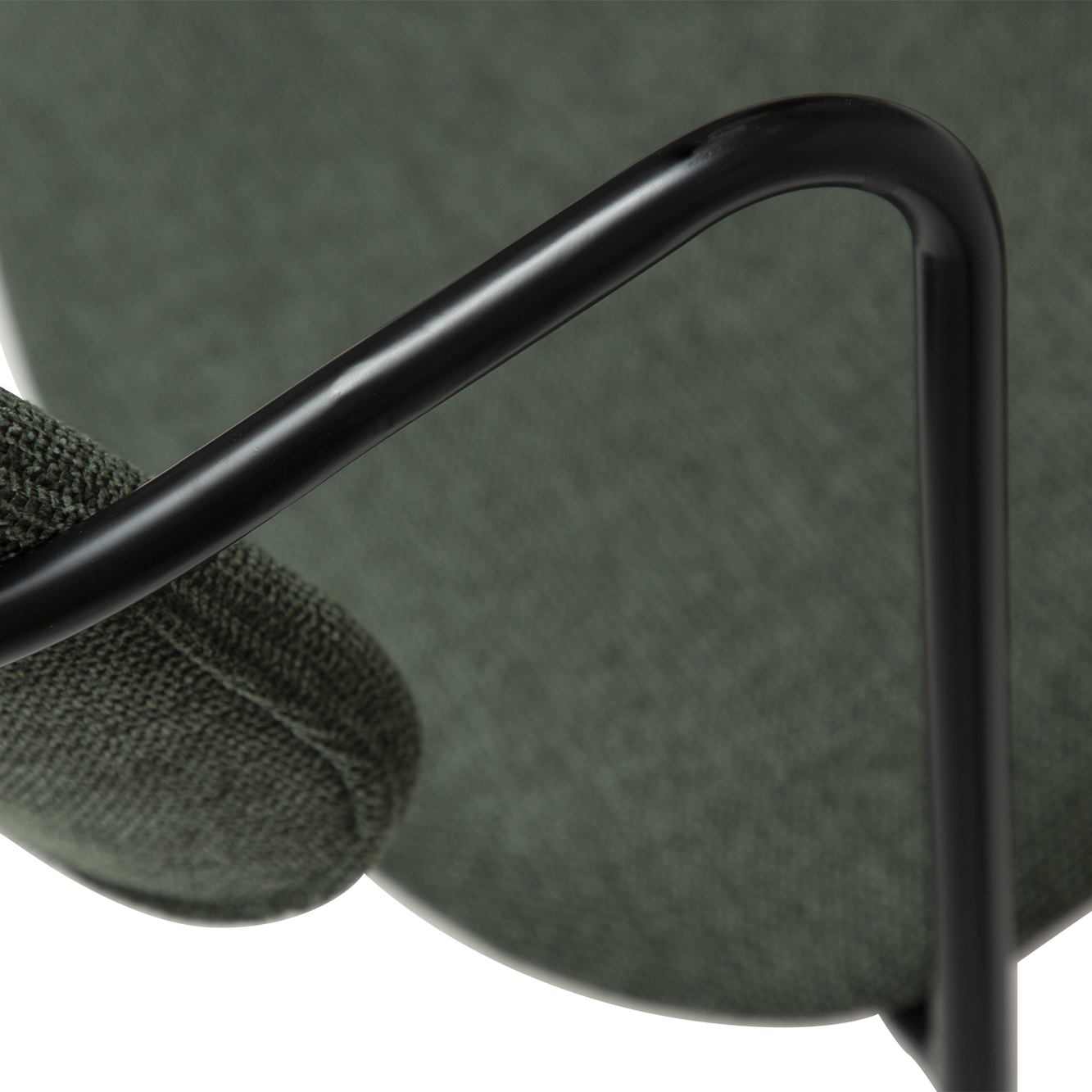 [var:Bezug=Salbeigrüner Stoff mit schwarzen Beinen] ZED Stuhl