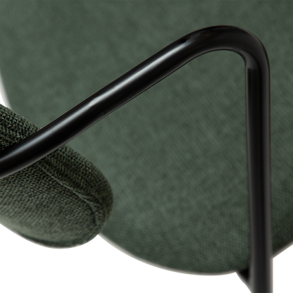 [var:Bezug=Salbeigrüner Stoff mit schwarzen Beinen] ZED Stuhl
