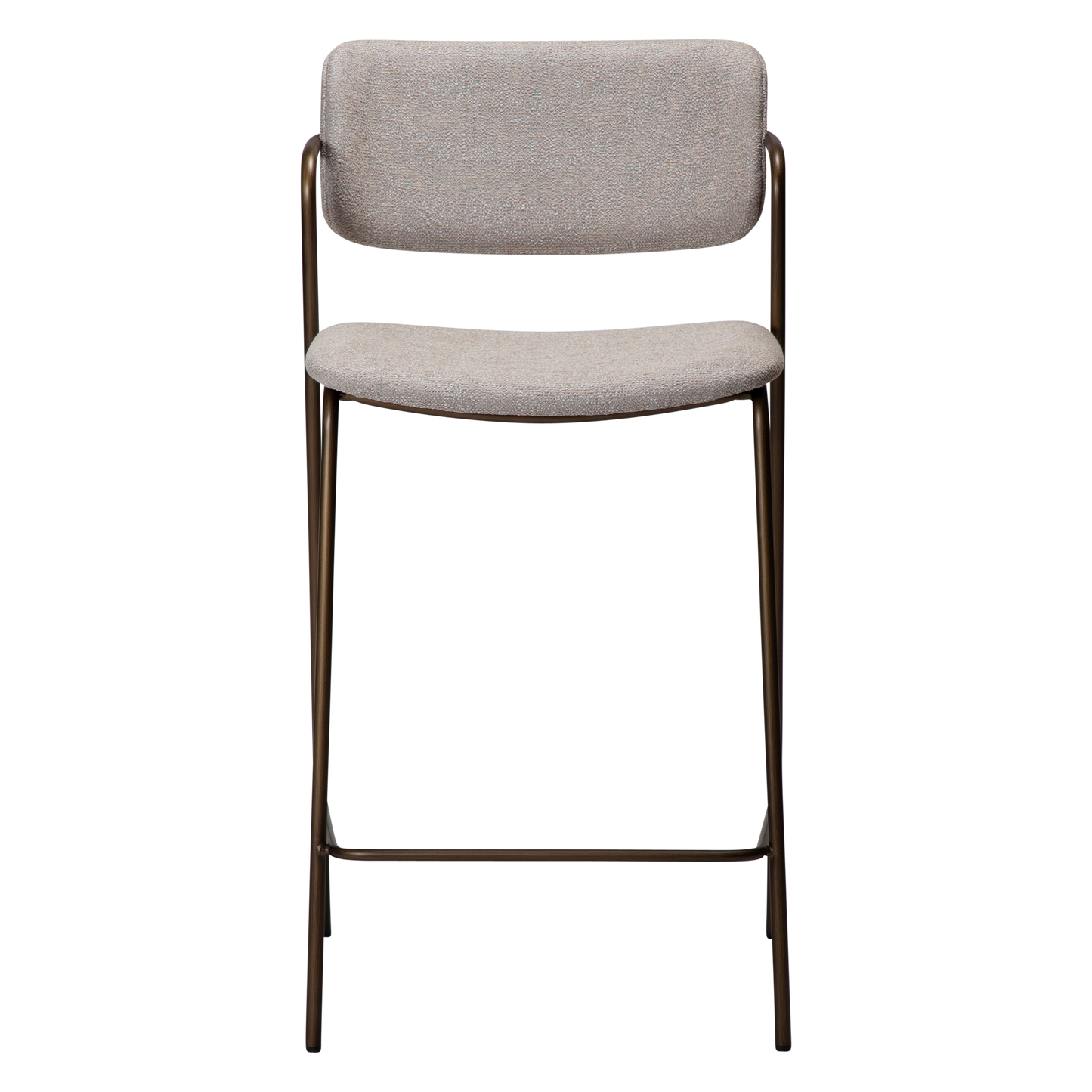 [var:Bezug=Kaschmir Bouclé-Stoff mit antikem Messingbeinen] ZED Barhocker