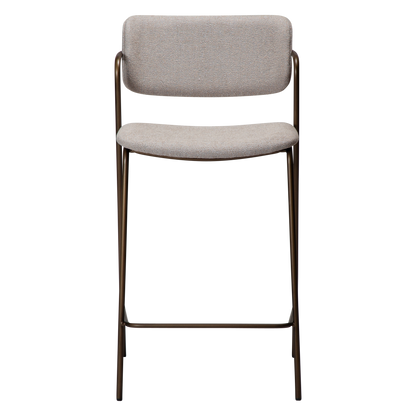 [var:Bezug=Kaschmir Bouclé-Stoff mit antikem Messingbeinen] ZED Barhocker