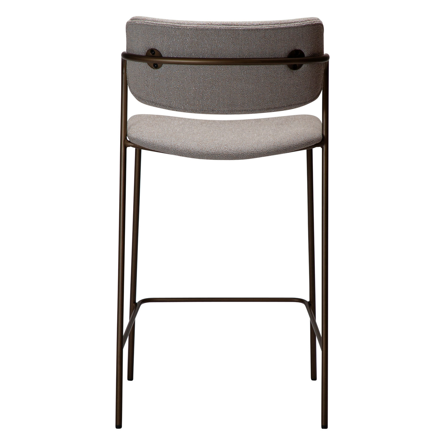 [var:Bezug=Kaschmir Bouclé-Stoff mit antikem Messingbeinen] ZED Barhocker