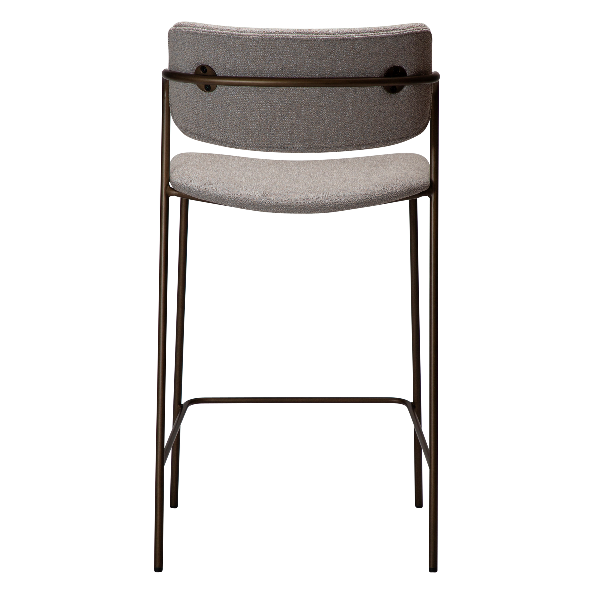 [var:Bezug=Kaschmir Bouclé-Stoff mit antikem Messingbeinen] ZED Barhocker