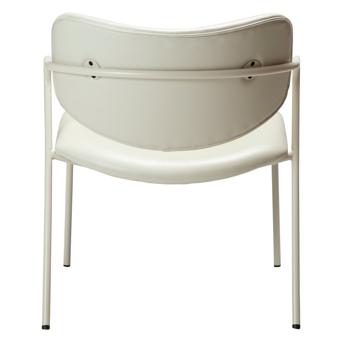 [var:Bezug=Knochenweißes Kunstleder mit knochenweißen Beinen] ZED Lounge-Stuhl