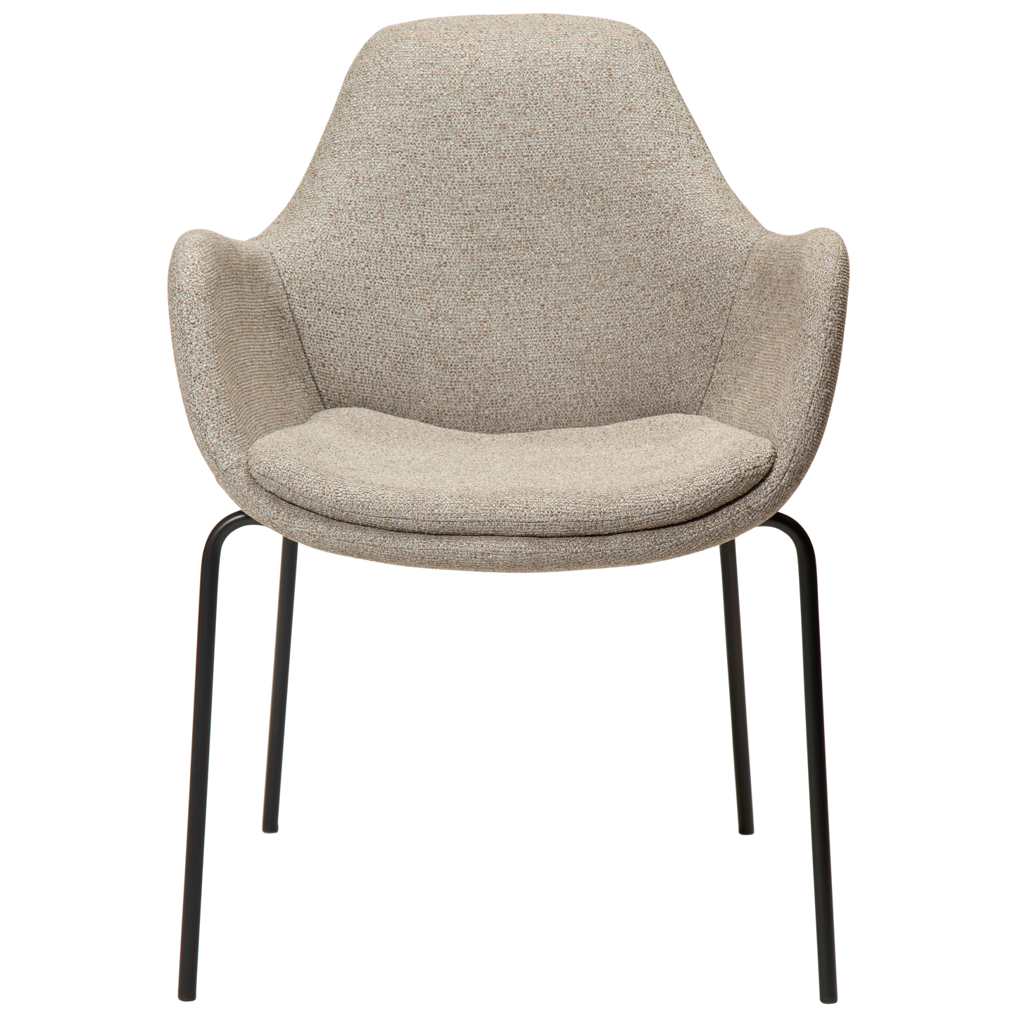 [var:Bezug=Kieselfarbener Bouclé-Stoff mit schwarzen Beinen] ZIMMER Sessel