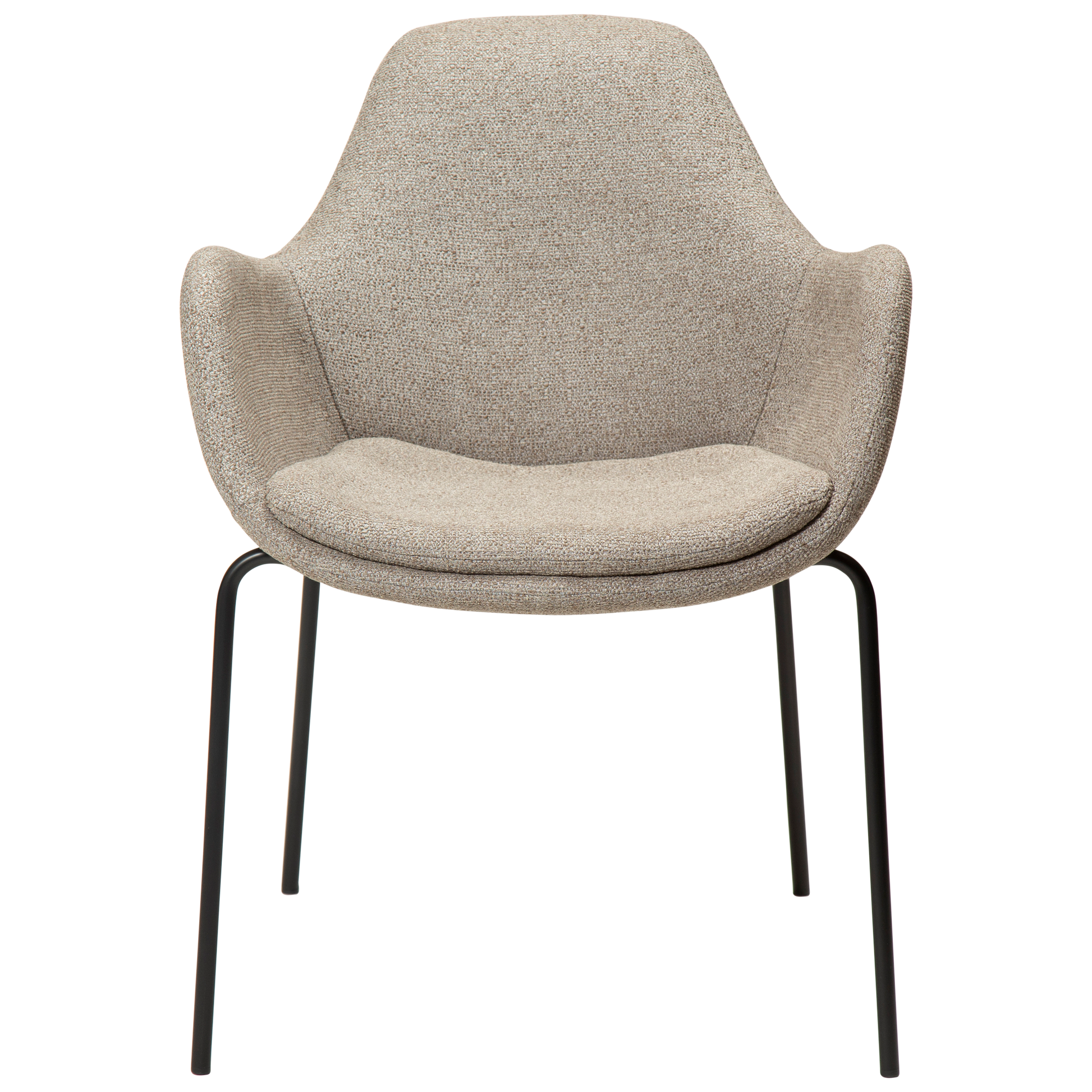 [var:Bezug=Kieselfarbener Bouclé-Stoff mit schwarzen Beinen] ZIMMER Sessel