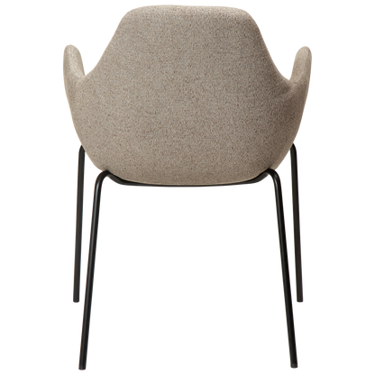 [var:Bezug=Kieselfarbener Bouclé-Stoff mit schwarzen Beinen] ZIMMER Sessel