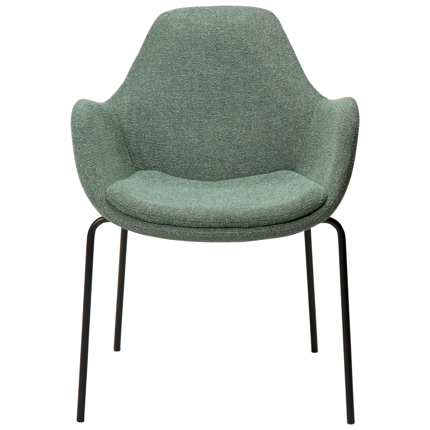 [var:Bezug=Kieselgrüner Bouclé-Stoff mit schwarzen Beinen] ZIMMER Sessel