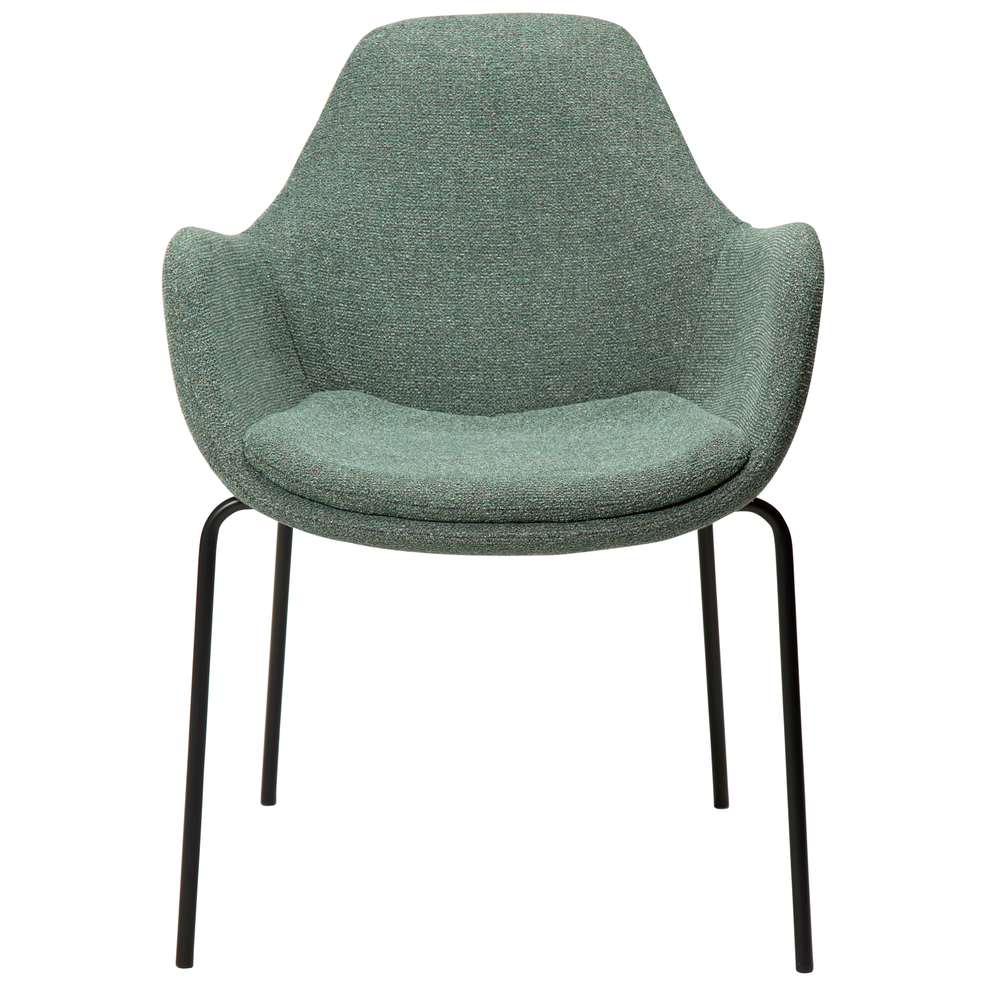 [var:Bezug=Kieselgrüner Bouclé-Stoff mit schwarzen Beinen] ZIMMER Sessel