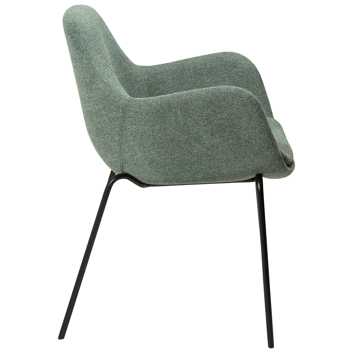 [var:Bezug=Kieselgrüner Bouclé-Stoff mit schwarzen Beinen] ZIMMER Sessel