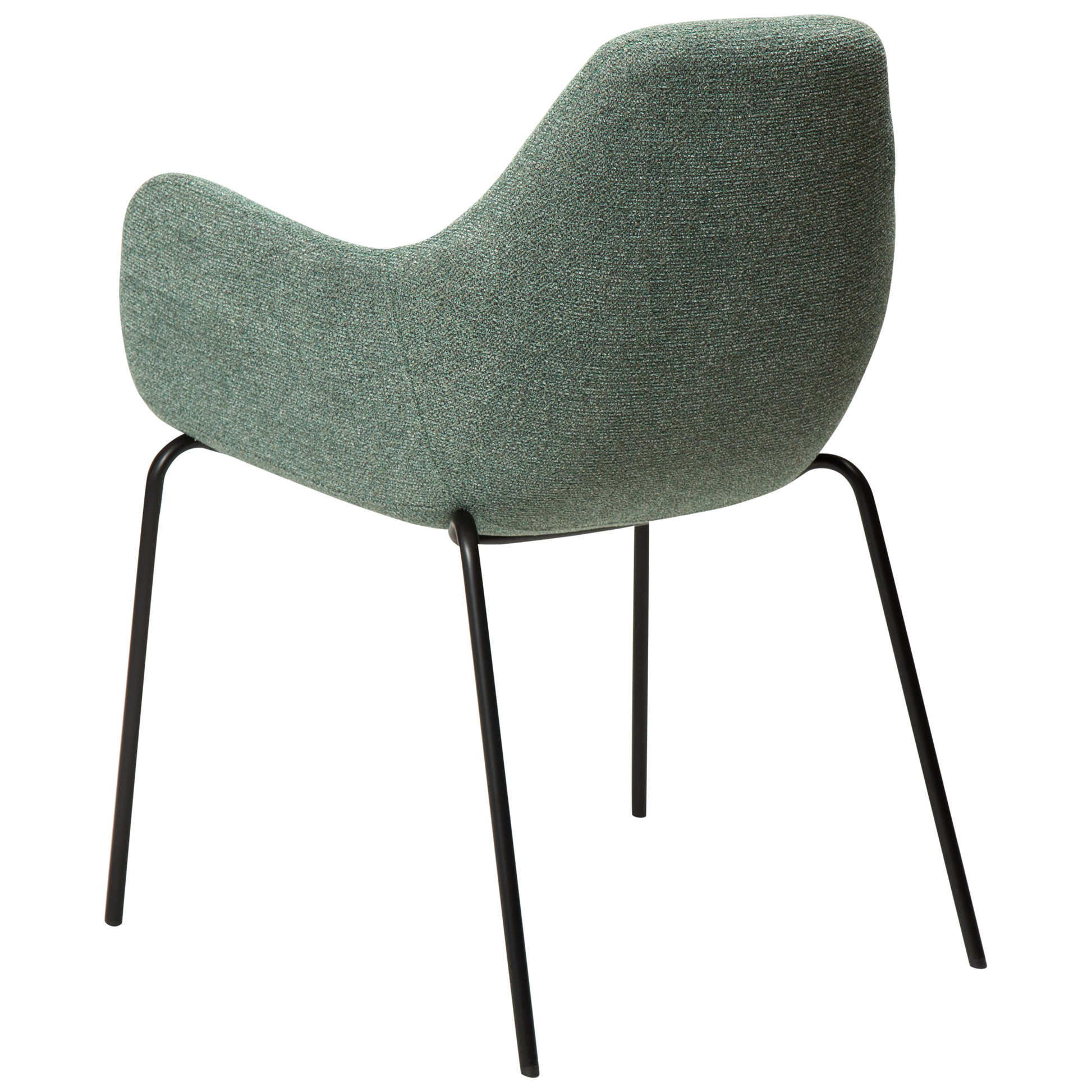 [var:Bezug=Kieselgrüner Bouclé-Stoff mit schwarzen Beinen] ZIMMER Sessel
