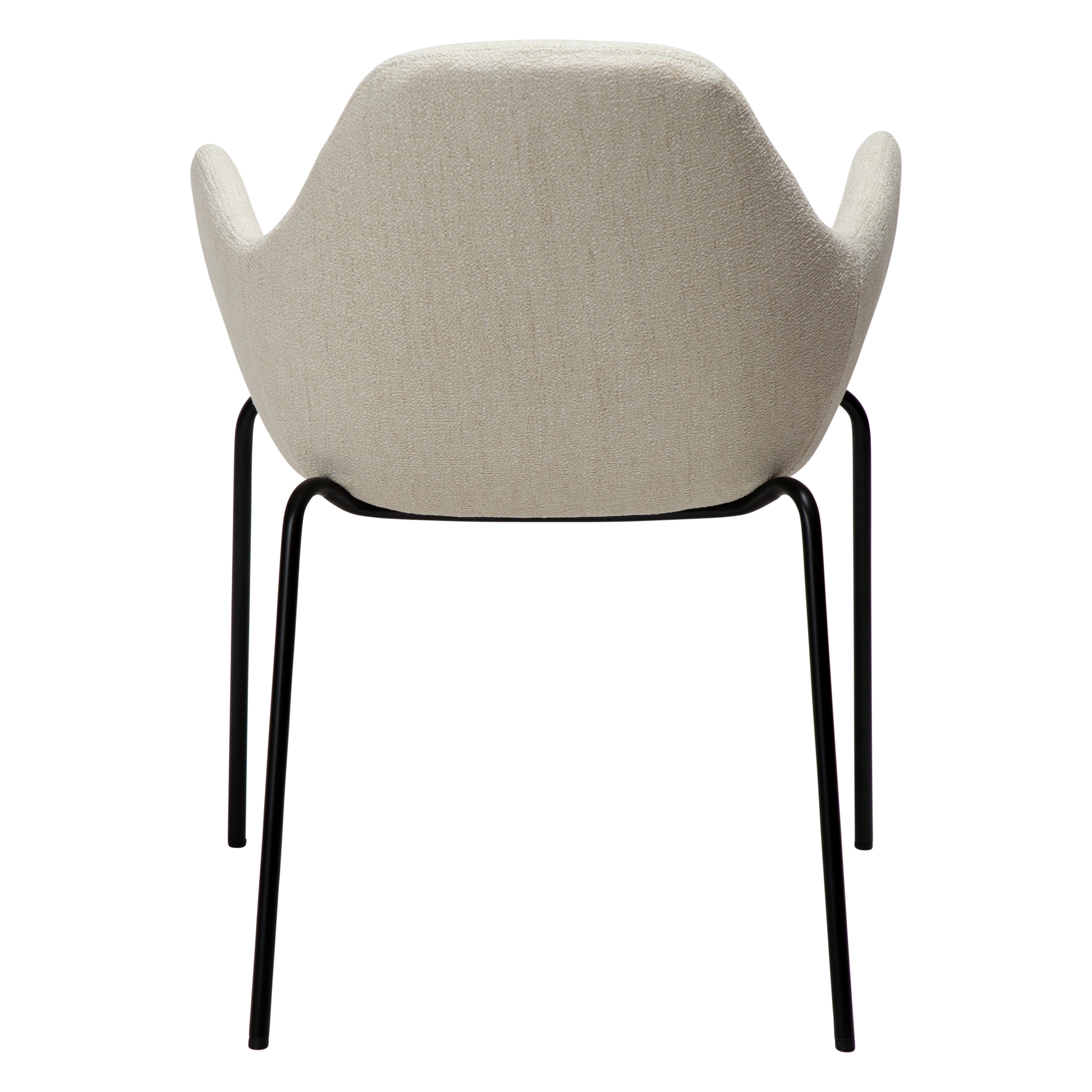 [var:Bezug=Einfach beiger Bouclé-Stoff mit schwarzen Beinen] ZIMMER Sessel