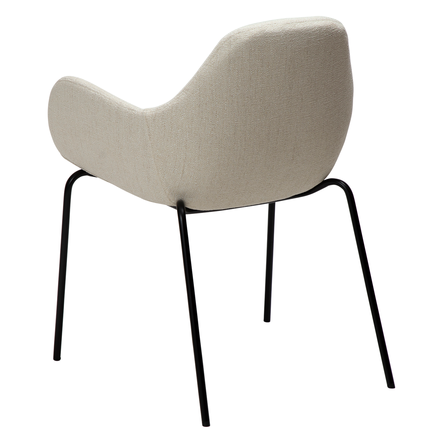 [var:Bezug=Einfach beiger Bouclé-Stoff mit schwarzen Beinen] ZIMMER Sessel