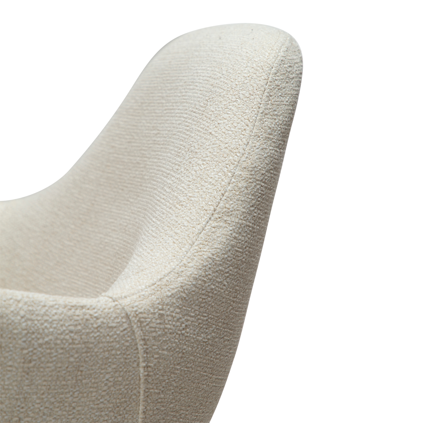 [var:Bezug=Einfach beiger Bouclé-Stoff mit schwarzen Beinen] ZIMMER Sessel