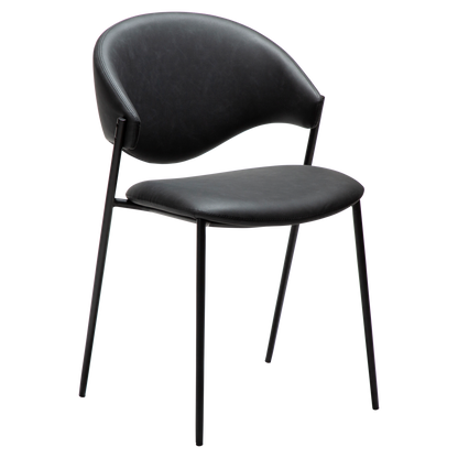 [var:Bezug=Raben-schwarzes Kunstleder mit schwarzen Beinen] ZONE Stuhl