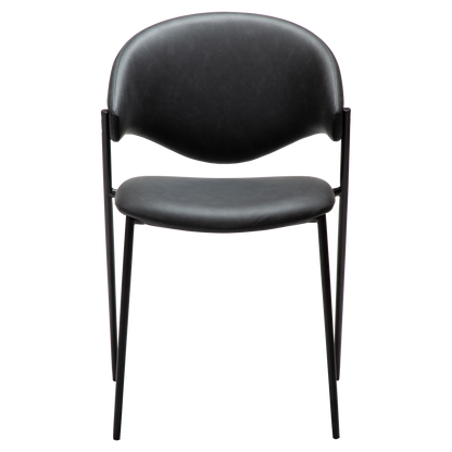 [var:Bezug=Raben-schwarzes Kunstleder mit schwarzen Beinen] ZONE Stuhl