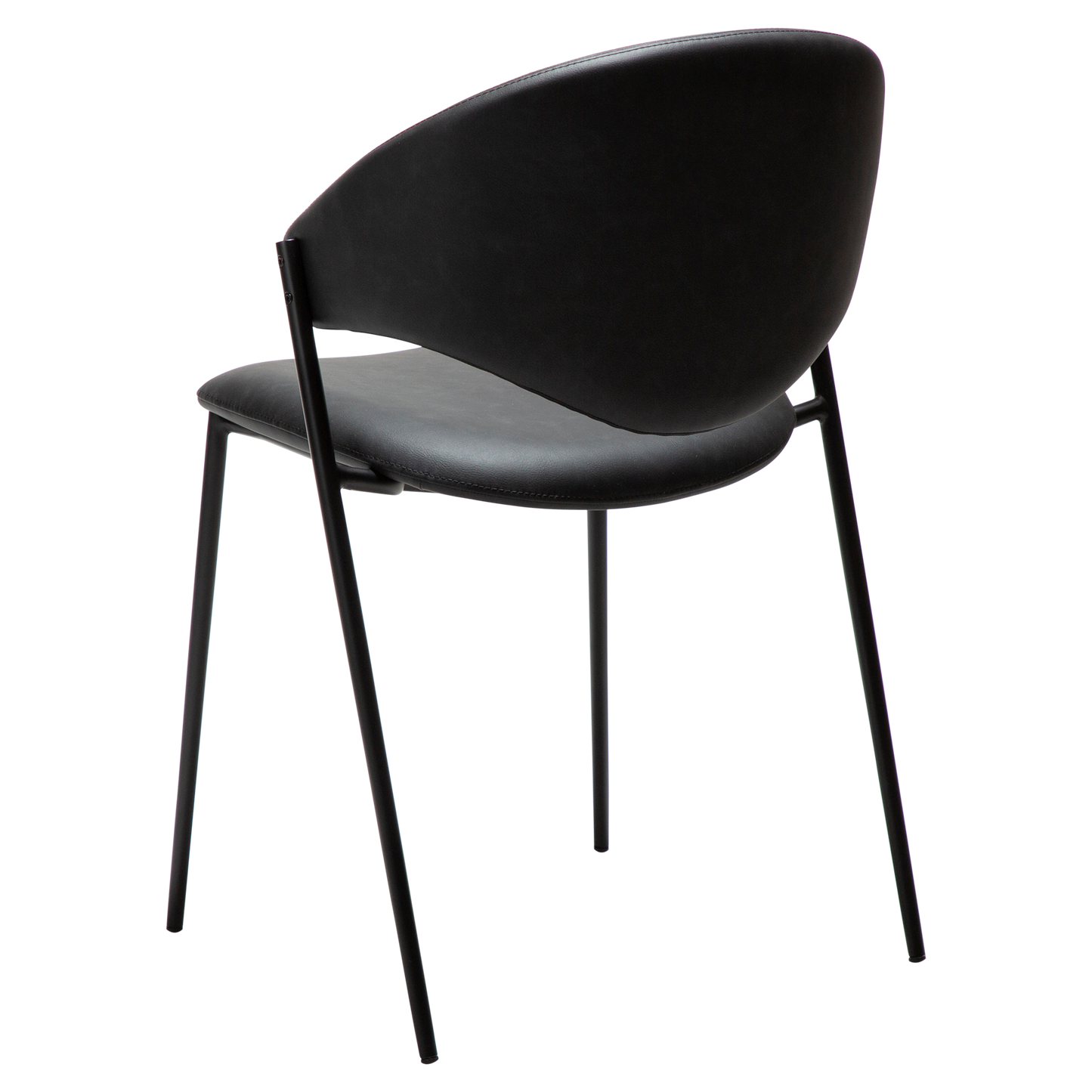 [var:Bezug=Raben-schwarzes Kunstleder mit schwarzen Beinen] ZONE Stuhl