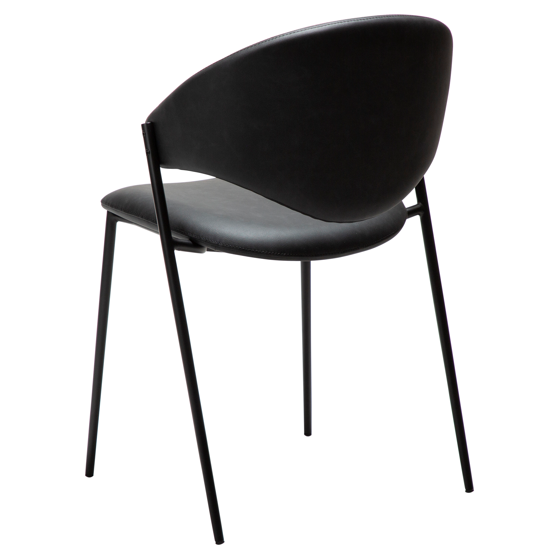 [var:Bezug=Raben-schwarzes Kunstleder mit schwarzen Beinen] ZONE Stuhl